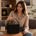 Vintage Deri Taşınabilir Bluetooth Hoparlör