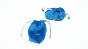 Bolso de auriculares de microfibra con logotipo personalizado ecológico