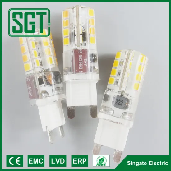 CE RoHS approved 2w 3w 4w 12V 230V/110V Silicon dimmable G9 LED bulb light