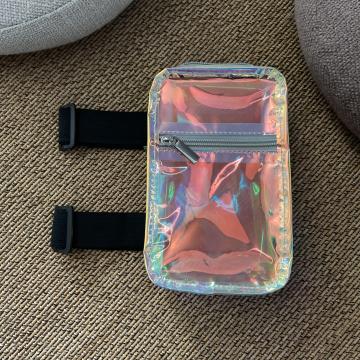 Custom Logo Holographic Thigh Bag with Adjustable Strap for Women