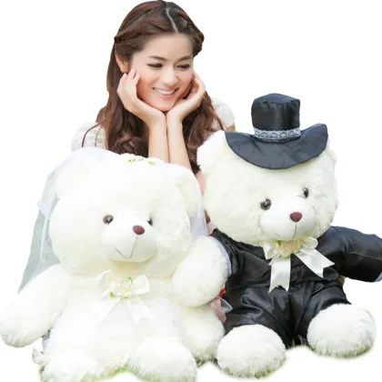 LOVELY PLUSH COUPLE ANIMAL BEAR TOYS STUFFED TEDDY BEAR