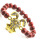 Red Jasper 8MM Round Beads Stretch Gemstone Bracelet with Diamante alloy rabbit Piece