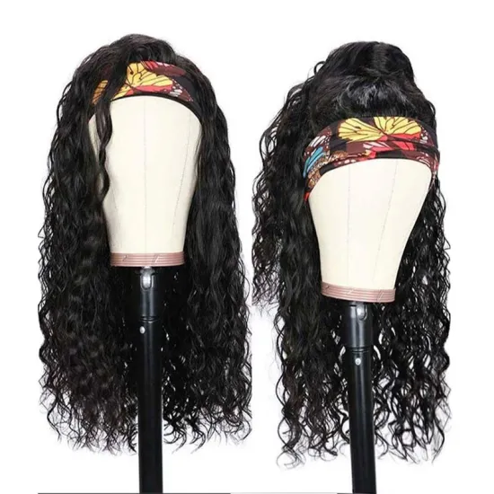 Water Wave Headband Wig Human Hair Wigs For Black Women Brazilian Hair Glueless Remy Curly Human Hair Wigs