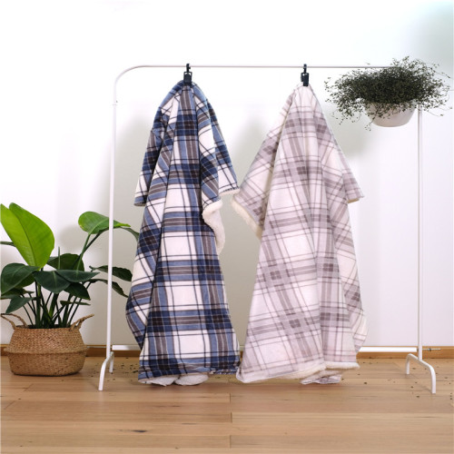 Fleece Super Soft Blanket Bedding Basics Checked Printed Air Conditioning Blankets Factory