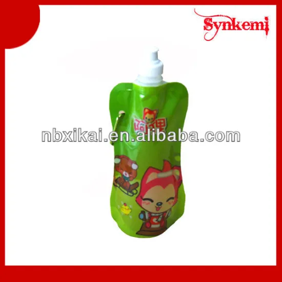 480ml plastic flexible flat water bottle
