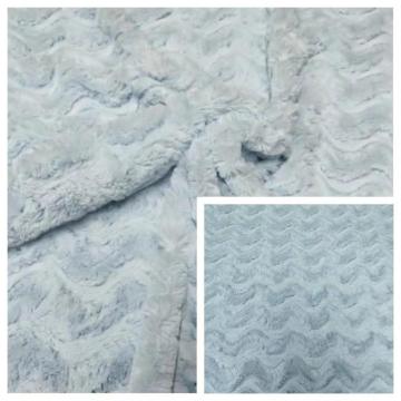 100%polyester PV -fleece med Wave Jacquard -tyg