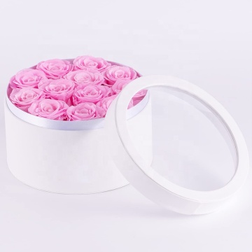 Eternal Love: 12 Pink Roses in a Luxury Leather Gift Box