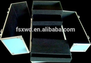 Leather Storage Gift Box For Unfinished Wood Jewelry Boxes Wholesale black makeup train case