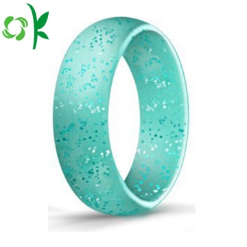 Unique Silicone Wedding-ring Round Powder Finger Ring