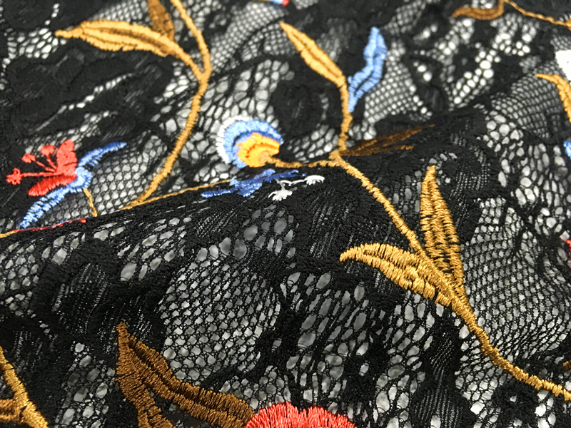 Six Tone Embroidery Fabric