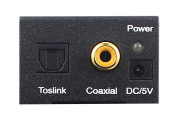 Toslink and Coaxial to L/R audio converter