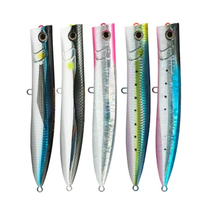 Jiggingpro Hard 60g 190mm Fishing Artificial Bait Floating Slim Popper Lures For Tuna Amberjack Kingfish Hard Fishing Lure