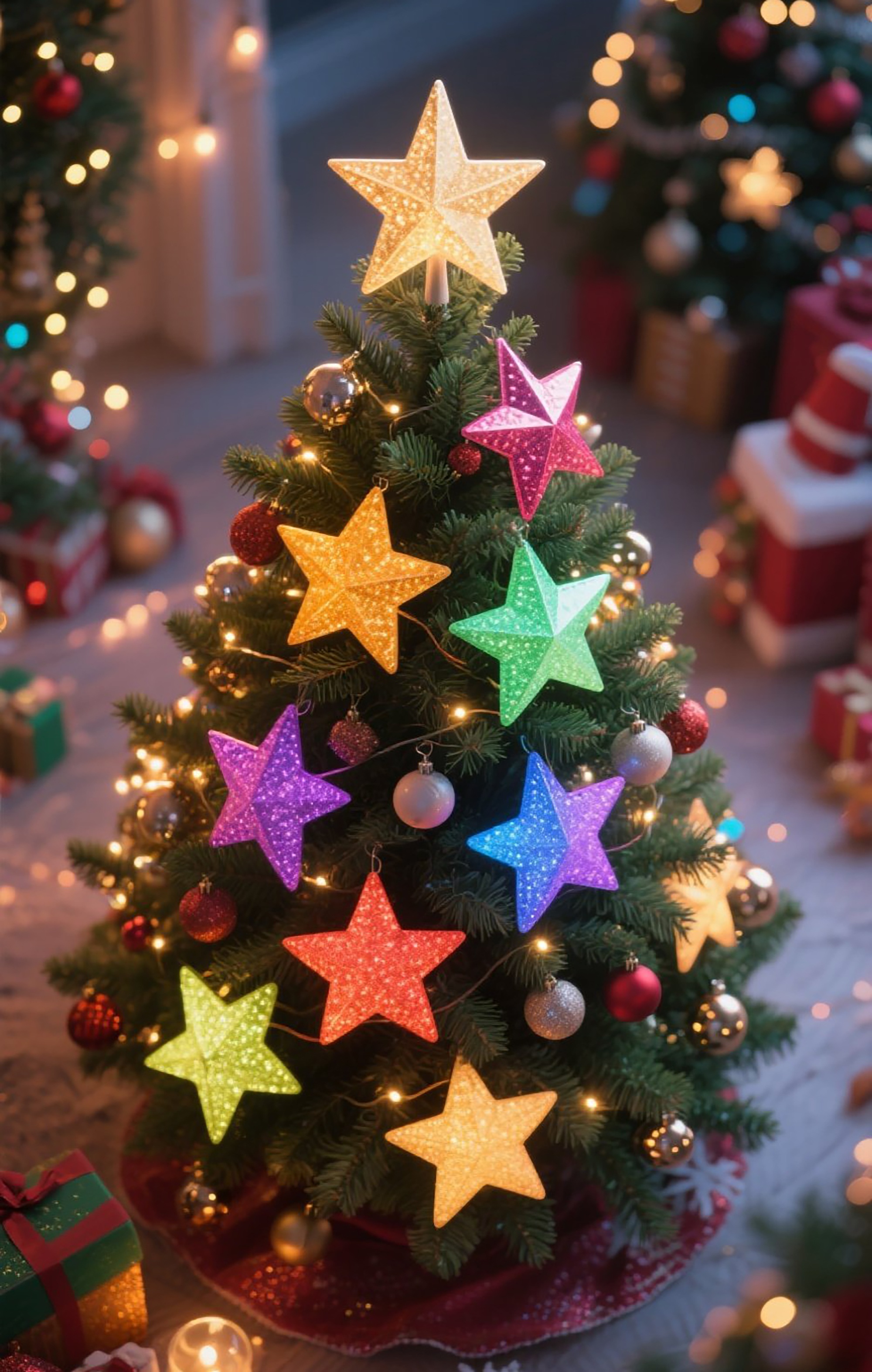 christmas star lamp led lights outdoor
