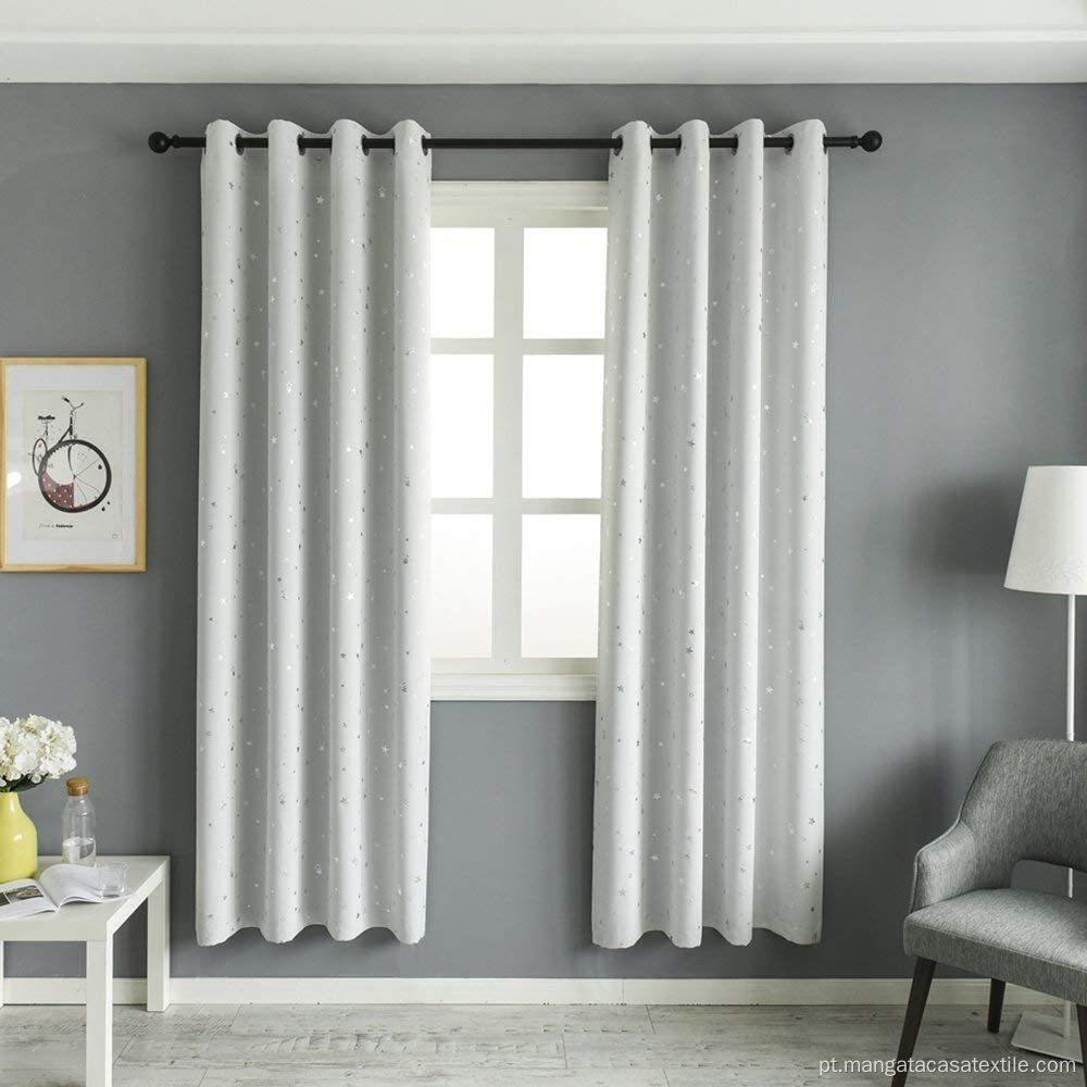 Cortinas de blecaute impressas para sala de estar