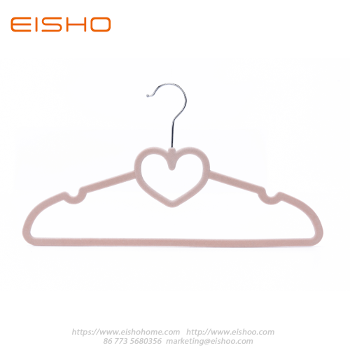 Dusty Rose Heart-shape Velvet Shirt Hanger FV005-42