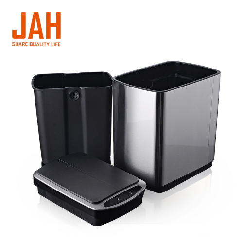 JAH rectangle butterfly open trash can