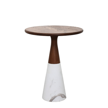 Modern Marble Luxury White Coffee Table with Side Table