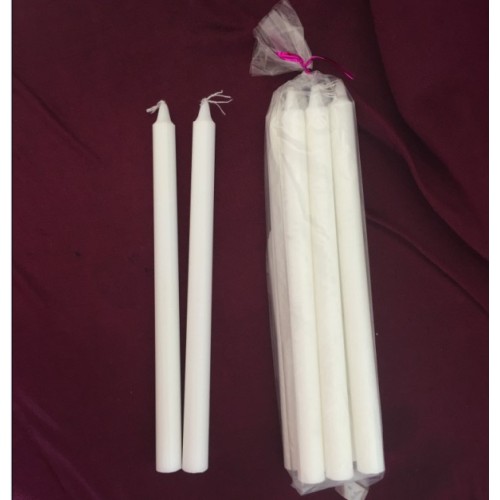 22G white candle 6x100 polybag packing