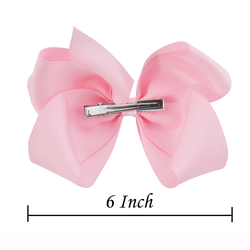 1pc 6 Inch Girls Hair Accessories Bowknot Grosgrain Ribbon children princess hairpins kids hairwear cute hair bows clips