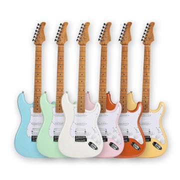 5e guitare électrique de couleur macaron alnico ssh