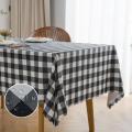 Anti Wrinkle Waterproof Plaid Tablecloth for Coffee Table