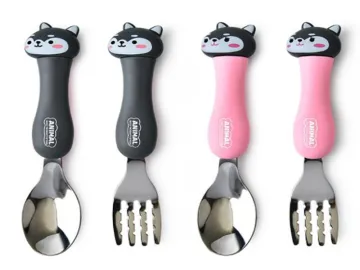 304 Stainless Steel Children's Tableware Cartoon Two-piece