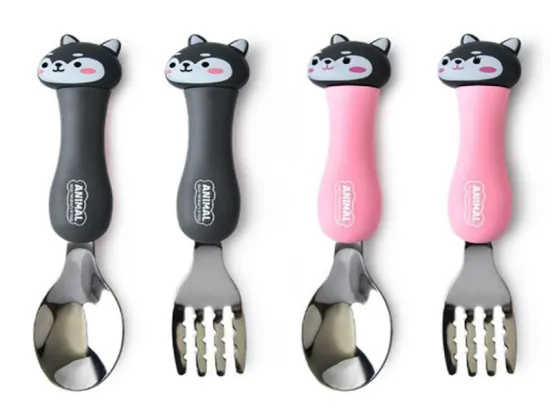 304 Stainless Steel Children's Tableware Cartoon Two-piece