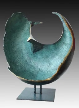 modern abstract bronze sculpture
