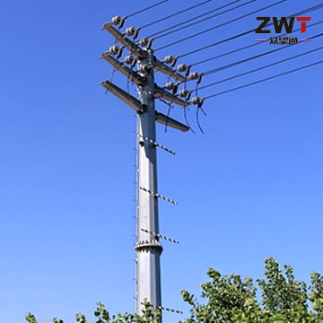 Pólo de distribuição tubular de aço durável para sistemas de energia