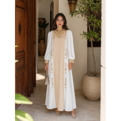 عبای ساتن یقه دوزی طلای عاج