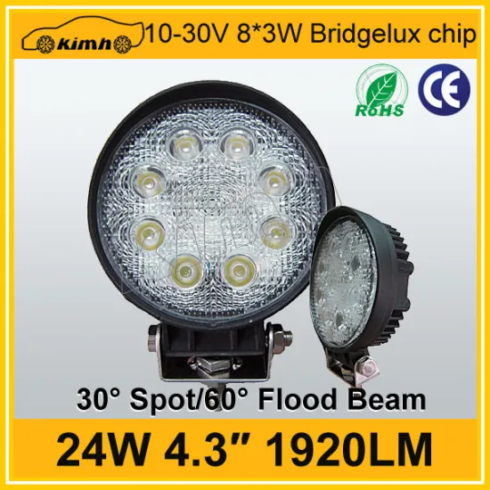 high quality 12v led truck work lights 4.3" 10-30v 24w Led work lamp