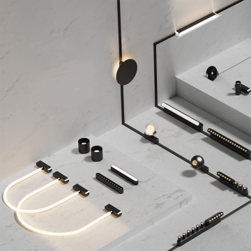 Ultra Thin 24V Magnetic Track Rail Lighting System for 1m to 2m with COB LED