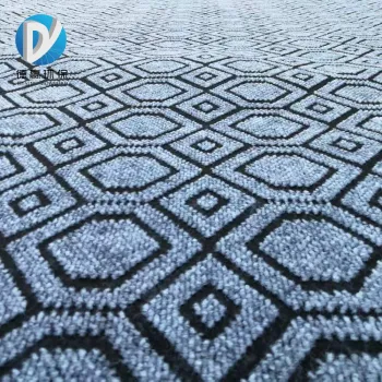 Black & Grey Hexagonal Jacquard Carpet