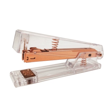 Luxury Clear Plastic Rose Gold Stapler - New Design Office Desktop Gift