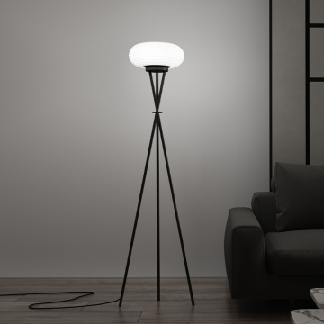 Modern Vintage Tripod Floor Lamp with LED Light