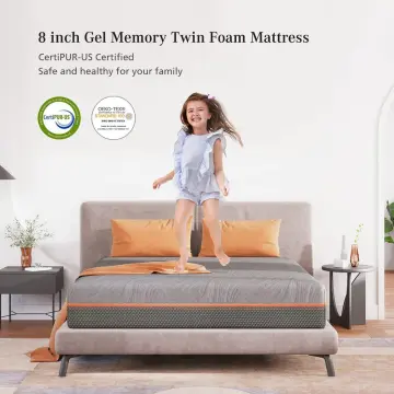 CertiPUR 8inch Gel Memory Foam Twin Mattress