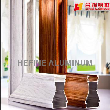 Aluminum profile for windows and doors (Wood grain)