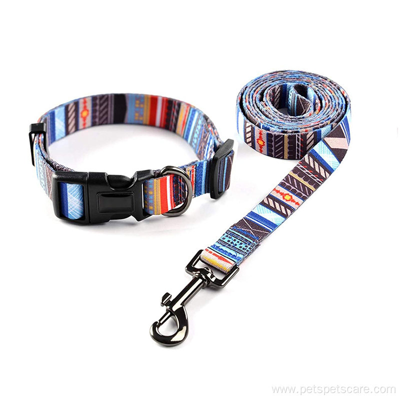 Collar Leash Set Custom Pattern Designer Dog Collars