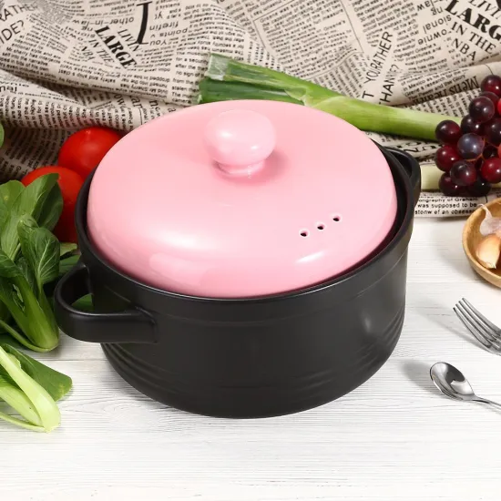 Pink Cookware with Handle Cooking Pot Saucepans