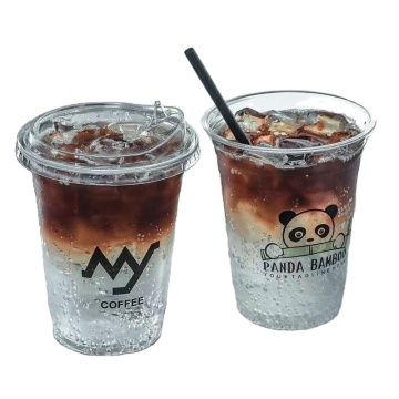 Custom Transparent Disposable Plastic Cups with Lid - PP PET Bubble Tea Cups with Logo