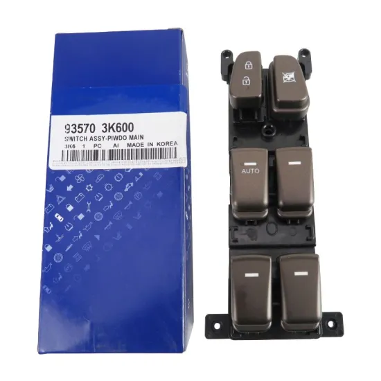 Factory Direct OEM Power Window Switch - Part Numbers 93570-3K600, 93570-3K600: Main Auto Power Window Button
