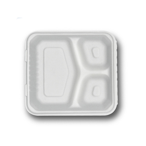 Doos gemaakt van Sugar Cane Bagasse Square Saladowowl Bagasse Box