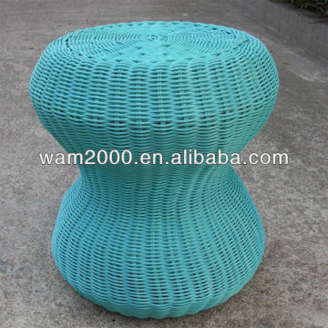 steel PE wicker round stool