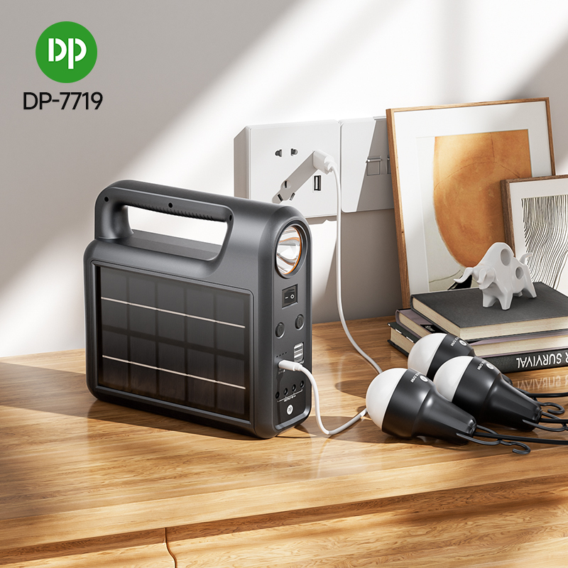 DP Portable Power Station Solar Lighting Kits System 8000mAh