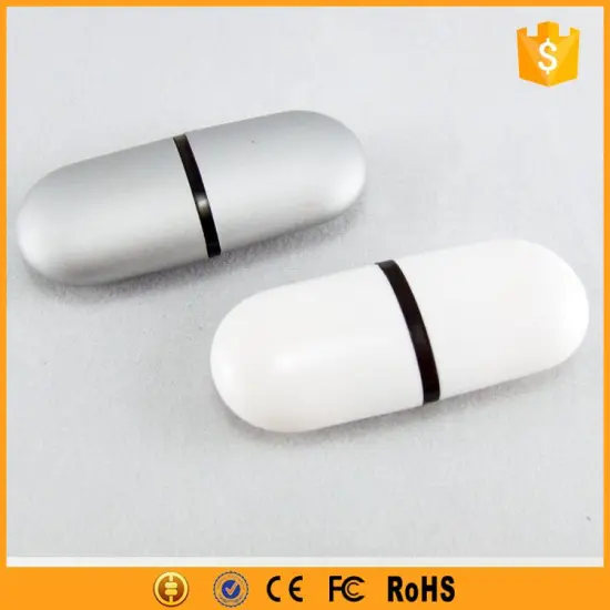 pill shape plastic usb flash drive with full color printing