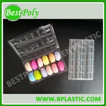 Food Grade Plastic Macaron Display Tray Packaging of 4 6 12 Wholesale for Bakery