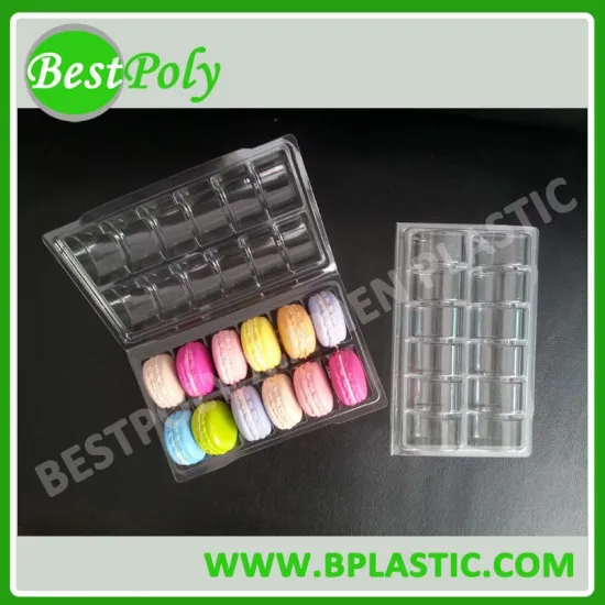 Food Grade Plastic Macaron Display Tray Packaging of 4 6 12 Wholesale for Bakery