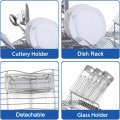 chrome expandable dish drying rack Dish Drainer Rack drying rack with utensils holder for kitchen sink to kitchen