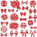 Variety red ribbon bow for Christmas decorative