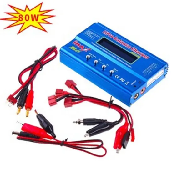EU Standard Hot Selling IMax B6 Battery Charger 80W with Power Li po Ni Mh Li ion Ni Cd Battery Balance Charger